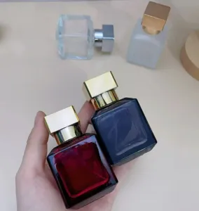 Quadratische Glas-Parfumflasche leer Spray tragbar nachfüllbare Kosmetikbehälter Probe