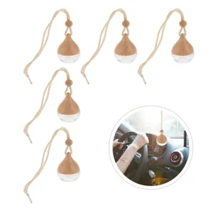 Flacon de Parfum de Voiture en Verre Transparent Goutte d'Eau Diffuseur d'Huile Essentielle Pendentif Suspendu Décoration Intérieure