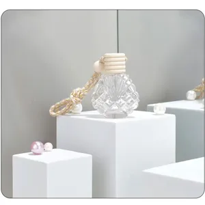 15ml Γυάλινο μπουκάλι αρώματος αυτοκινήτου κρεμαστό διαχύτη αρώματος για καθρέφτη