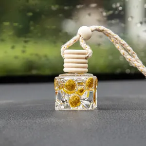 Auto hangende parfumfles glas aromatherapie fles etherische olie diffuser hanger voor voertuig