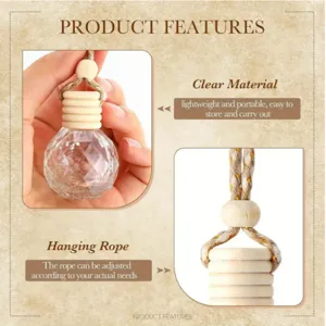 10ml Auto Hänge Parfum Flasche Ätherisches Öl Diffusor Kristall Glas Anhänger