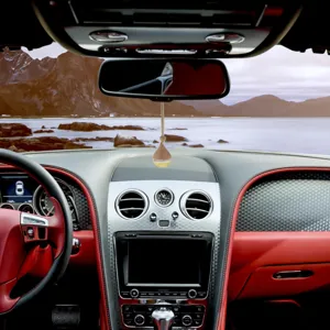 Flacon de parfum suspendu pour voiture en détail, pendentif diffuseur en verre goutte d'eau.