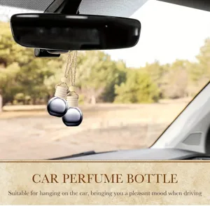 Flacon de parfum de voiture diffuseur d'huile essentielle en verre avec bouchon en bois chic