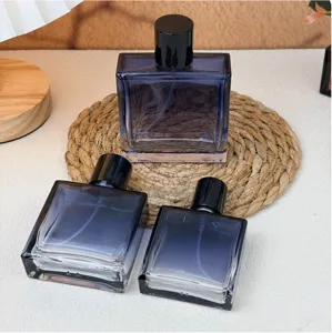 Flacone profumo vetro quadrato sfumato vuoto bottiglia spray ricaricabile stile lusso