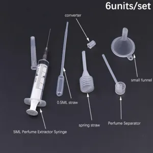 Σετ 6 διανομέων αρώματος με σύριγγα 5ml χωνί και πιπέτες για εύκολο γέμισμα.
