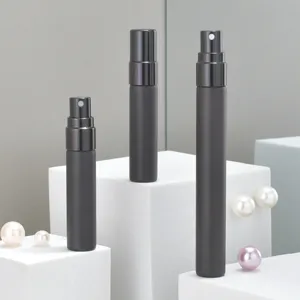 Mattes schwarzes Parfumglas-Sprühfläschchen 5ml 10ml tragbarer Kosmetikmuster-Behälter Detail.