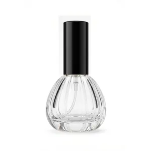 Γυάλινο μπουκάλι αρώματος κολοκύθα 15ml άδειο καλλυντικό δείγμα σπρέι με μαύρο καπάκι