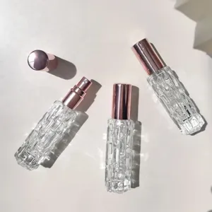 10ml helder glas parfum spray fles lege cosmetische verstuiver met roségouden dop