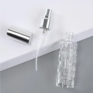 10ml helder glas parfum verstuiver fles lege monster spray container met zilveren