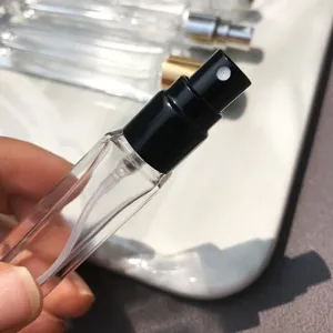 10ml διαφανές γυάλινο μπουκάλι σπρέι αρώματος φορητός κενός καλλυντικός ατμοποιητής ταξιδιού