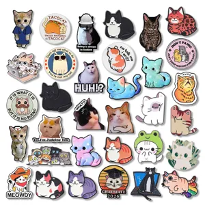 Creative Cartoon Cat Meme Enamel Brooch Pins Funny Animal Quotes Alloy Badge For Clothing Bag Accessories Unisex Gift