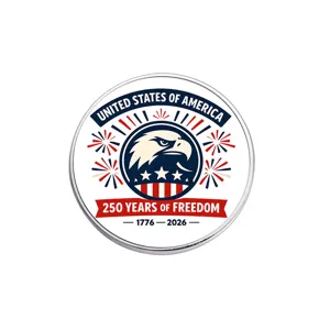 US Independence Day 250 years of freedom bald eagle metal badge commemorative brooch