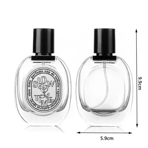 frasco atomizador de perfume de vidrio transparente 30ml vacío portátil viaje cosmetico