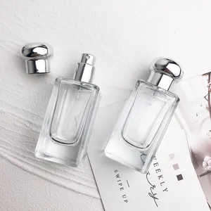 Portable Glass Perfume Atomizer Bottle Clear Refillable Liquid Container With Silver Spray Pump For Travel Daily Use