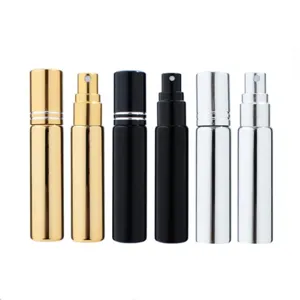 Flacons de parfum vaporisateurs en métal 10ml, atomiseurs de cosmétiques en verre.