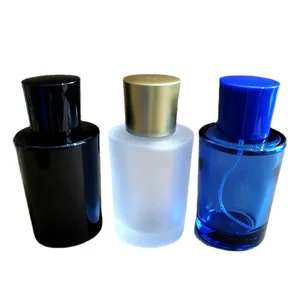 50ml refillable glass perfume bottles with spray pumps, empty cosmetic containers set for travel.