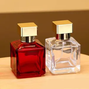 Tragbarer nachfüllbarer Glas Parfüm Zerstäuber Fläschchen mit feinem Sprühkopf Klares quadratisches Design für Reisen und täglichen Gebrauch