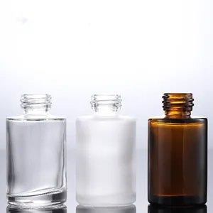 Set de flacons en verre 30ml clairs, givrés et ambrés pour huiles essentielles.