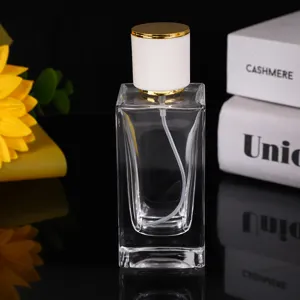 Klares Glas Parfum Flasche 30ml 50ml leer nachfullbar kosmetisch Spray Behalter Deckel.