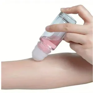 Flacon roll-on en verre pour huile essentielle 50ml, bouteille de massage rechargeable.