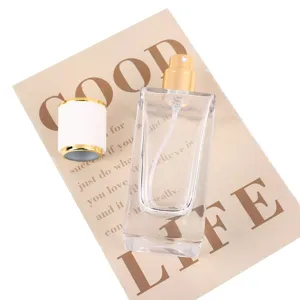Klares Glas Parfumfläschchen 30ml 50m leer nachfüllbar Kosmetik Sprühflasche mit Goldpumpe.