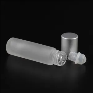 10ml frosted glass roller bottle essential oil perfume empty rollerball dispenser bottle