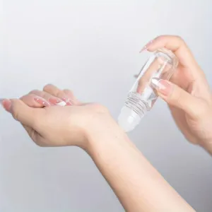 Flacon à billes en verre transparent pour huile essentielle, bouteille vide rechargeable.