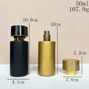 50ml Botella de Perfume de Vidrio Colorido Recargable Atomizador Neblina Fina Vacío