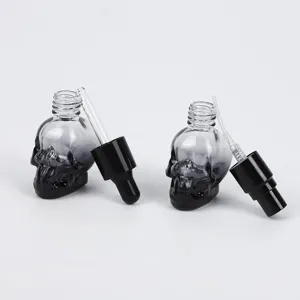 Flacone contagocce per profumo a teschio in vetro portatile da 8 ml flacone spray cosmetico