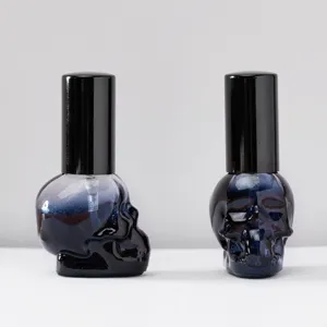 Kreatives Totenkopf Glas Parfüm Zerstäuber Flasche Tragbar Gradient Schwarz Reise Nachfüllbar Spray Behälter Für Den Täglichen Gebrauch