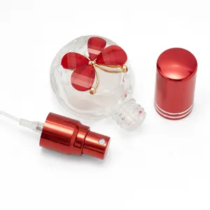 10ml Glas Parfum Zerstauber Flasche leere Kosmetik Probe Unterflasche mit rotem Kleeblatt