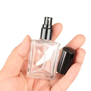 15ml Τετράγωνο Γυάλινο Μπουκάλι Αρώματος Ξαναγεμιζόμενο Ψεκαστήρας Άδειο Δείγμα Καλλυντικών