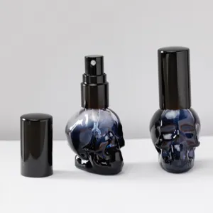 8ml glas parfüm zerstäuber totenkopf form sprühflasche leere kosmetik behälter chic