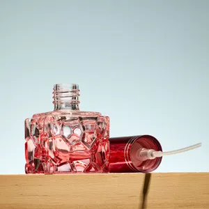 10ml cristal cubo perfume botella vidrio fino niebla pulverizador recargable muestra envase