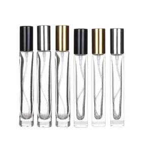 10ml διάφανα γυάλινα μπουκάλια αρωμάτων ταξιδίου άδεια δείγματα καλλυντικών συσκευασίας