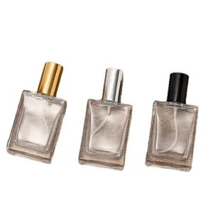 Flacon pulvérisateur de parfum en verre vide récipient cosmétique rechargeable 3pcs