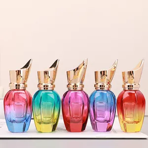 Farbverlauf Glas Parfumflasche Leere Nachfüllbare Sprühflasche Mit Gold Presspumpe Für Reise Kosmetik Duftbehälter