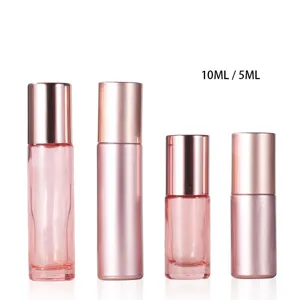 5ml 10ml Rose Gold Glass Roller Bottle Essential Oil Perfume Travel Sub-bottle Detail
