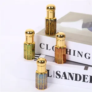 6ml 12ml farbige roller ätherische öl flasche tragbare glas parfüm flasche reise dispenser