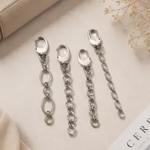 Stainless Steel DIY Bag Charm Keychain Pendant Sweet Cool Style Metal Chain Accessory For Bags Key Decor