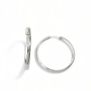 Elegantes pendientes de aro minimalistas de plata de ley S925 para el uso diario mujer