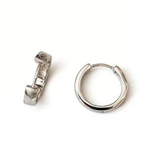 Orecchini a cerchio unisex in argento sterling S925 minimalisti per uno stile quotidiano versatile