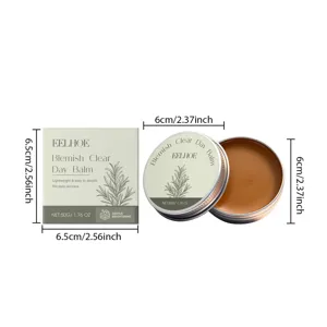 EELHOE oil control moisturizing balm detail view showing product packaging and jar size measurements clearly.