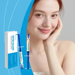 Zyvarn peptide collagen firming essence cream syringe packaging for anti-aging and skin hydration.