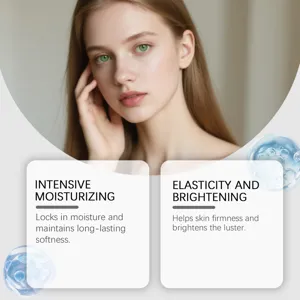 Collagen moisturizing facial serum detail, intensive hydration and skin brightening.