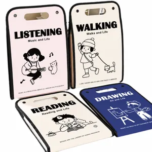 Vertical accordion folder and test paper organizer bag with cute student stationery design.