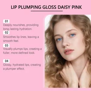 Lucidalabbra volumizzante rosa margherita per idratazione profonda e labbra piene.