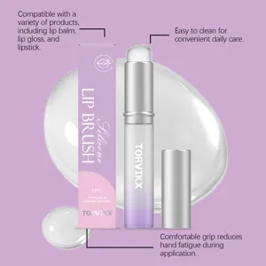 TORVIKX silicone lip brush for precise makeup application, easy to clean daily beauty essential tool.