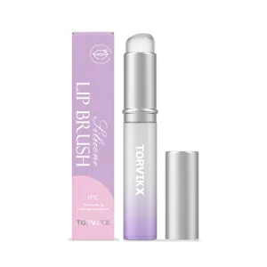 TORVIKX silicone lip brush with cap, professional makeup tool for precise lipstick application.