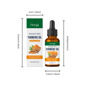 HOYGI Olio Viso Curcuma Naturale Idratante Illuminante Nutriente Trattamento Viso 30ml